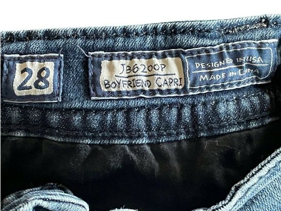 Miss Me Capri SZ 28 Embellished Bling Womens Cropped Blue Denim Jeans - Picture 7 of 12